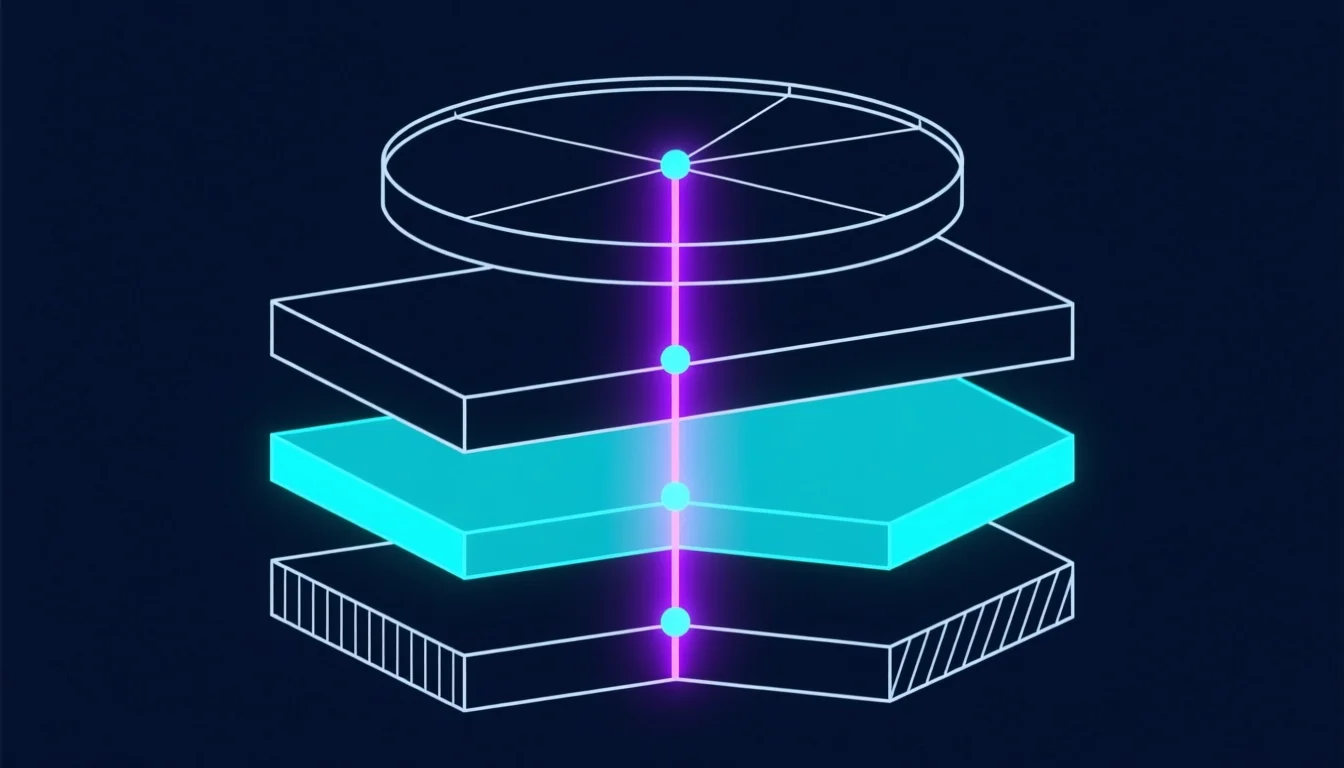 Exploded diagram of the four-layer KosmoCore architecture